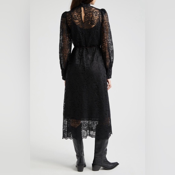 Farm Rio Lace Tie Belt Long Sleeve Dress, BRAND NEW , Size Small, $360 - Picture 3 of 12